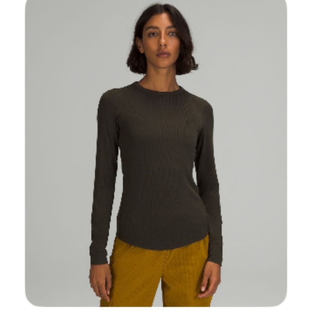 Lululemon Hold Tight Olive Long Sleeve Top